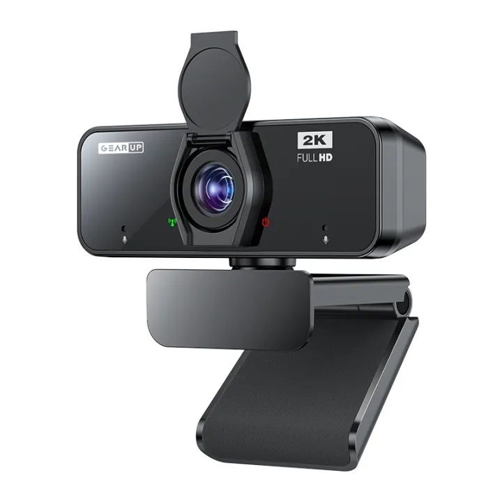 GearUP K450 2K 4.0MP HD USB Webcam with Privacy Cover & Built-in Mic