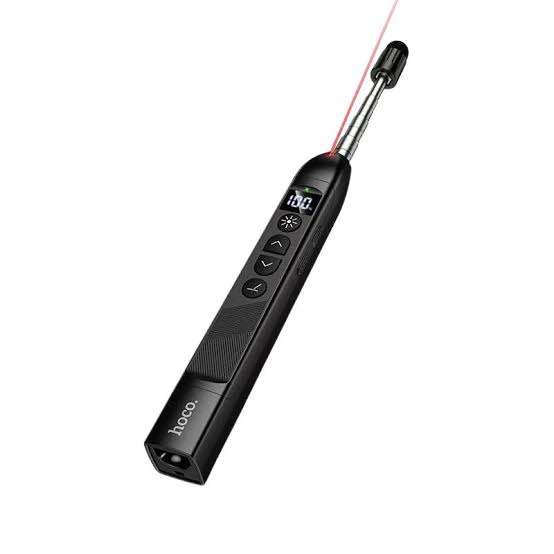 HOCO GM205 3-in-1 Wireless Presentation Remote – Red Laser, Extendable Pointer, Stylus Pen (USB & Type-C Receiver)