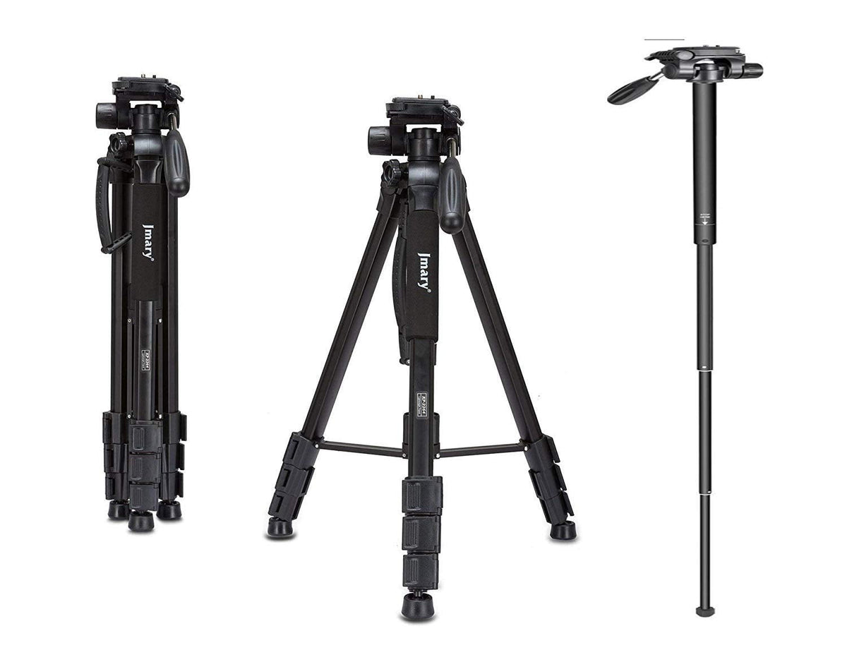 Jmary KP2599 Professional Camera Tripod and Monopod - Black Color