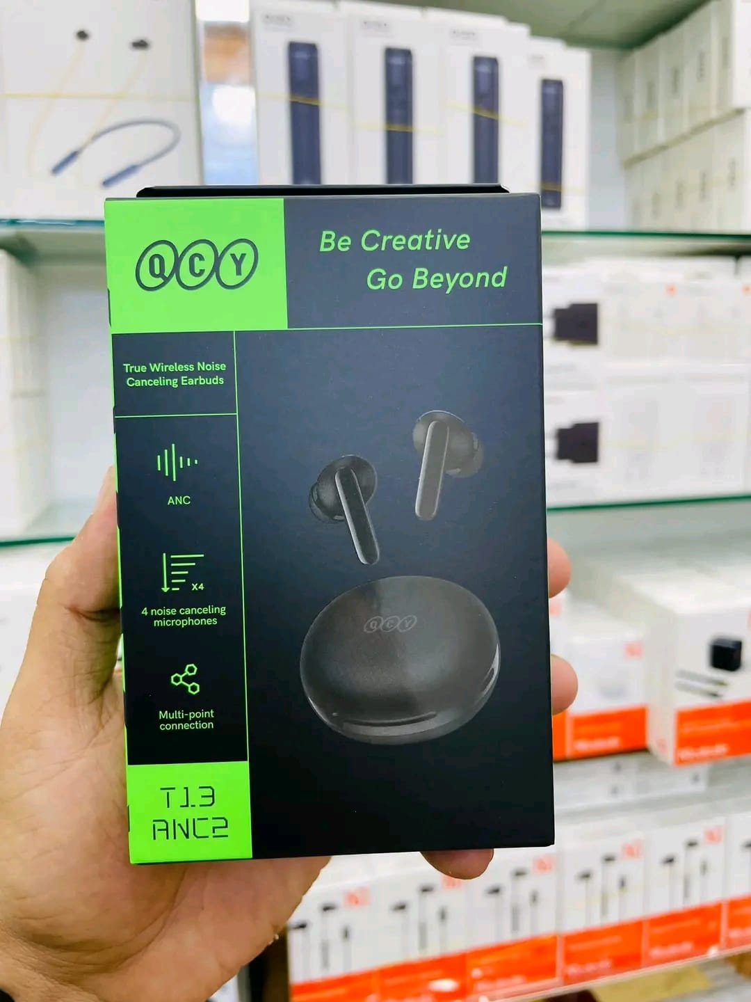 QCY T13 ANC 2 Truly Wireless Earbuds - Black Color
