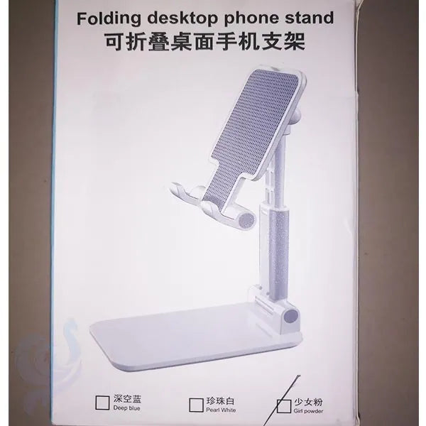 Folding Desktop Phone Stand - White Color