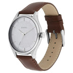 Titan Men's Classic Watch: Gradient Dial & Sleek Markings with Leather Strap (NS1802SL13)