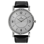 Titan Quartz Analog Silver Dial Leather Strap Watch for Men - NN1639SL03