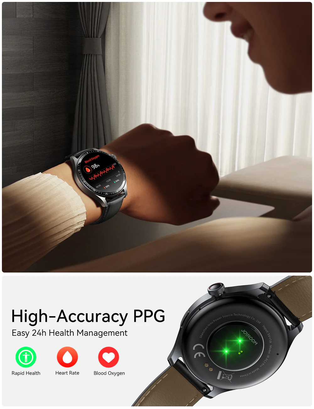 JOYROOM JR-FC2 Pro Classic Series Smart Watch - Space Grey