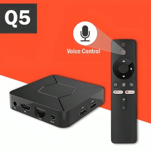 Q5 Android tv box 4k 2GB ram 8GB Storage Voice Remote IPTV compatible