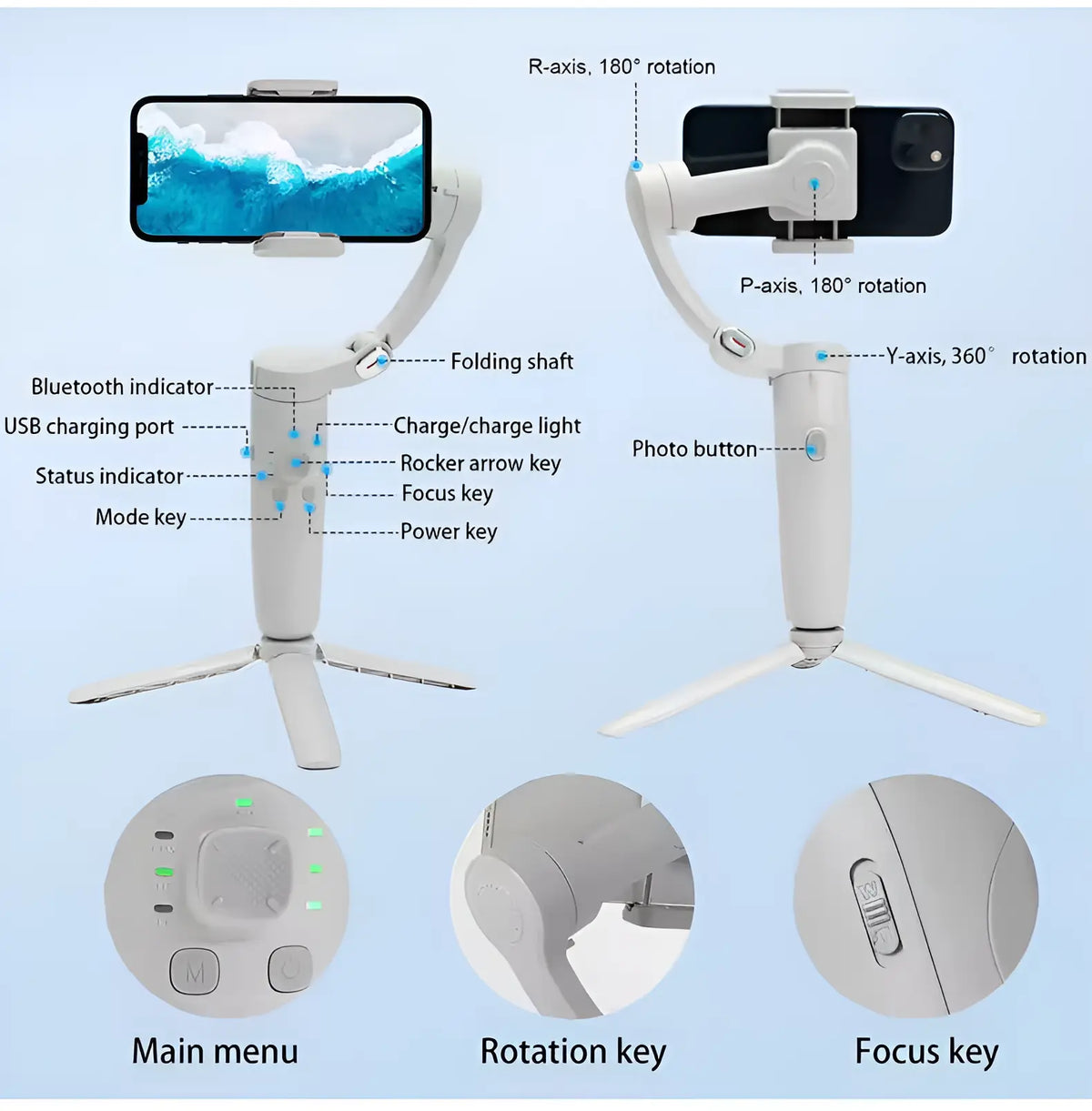 M1 3-Axis Smartphone Gimbal Stabilizer