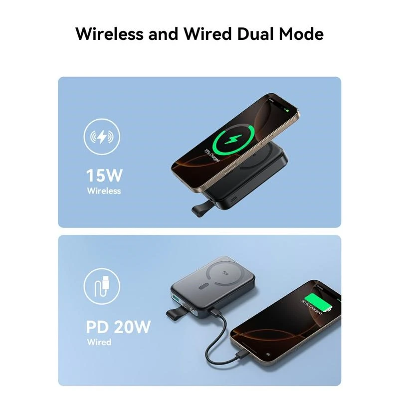 Joyroom JR-PBM11 Qi2 MagSafe Power Bank with Kickstand 10000mAh - Black