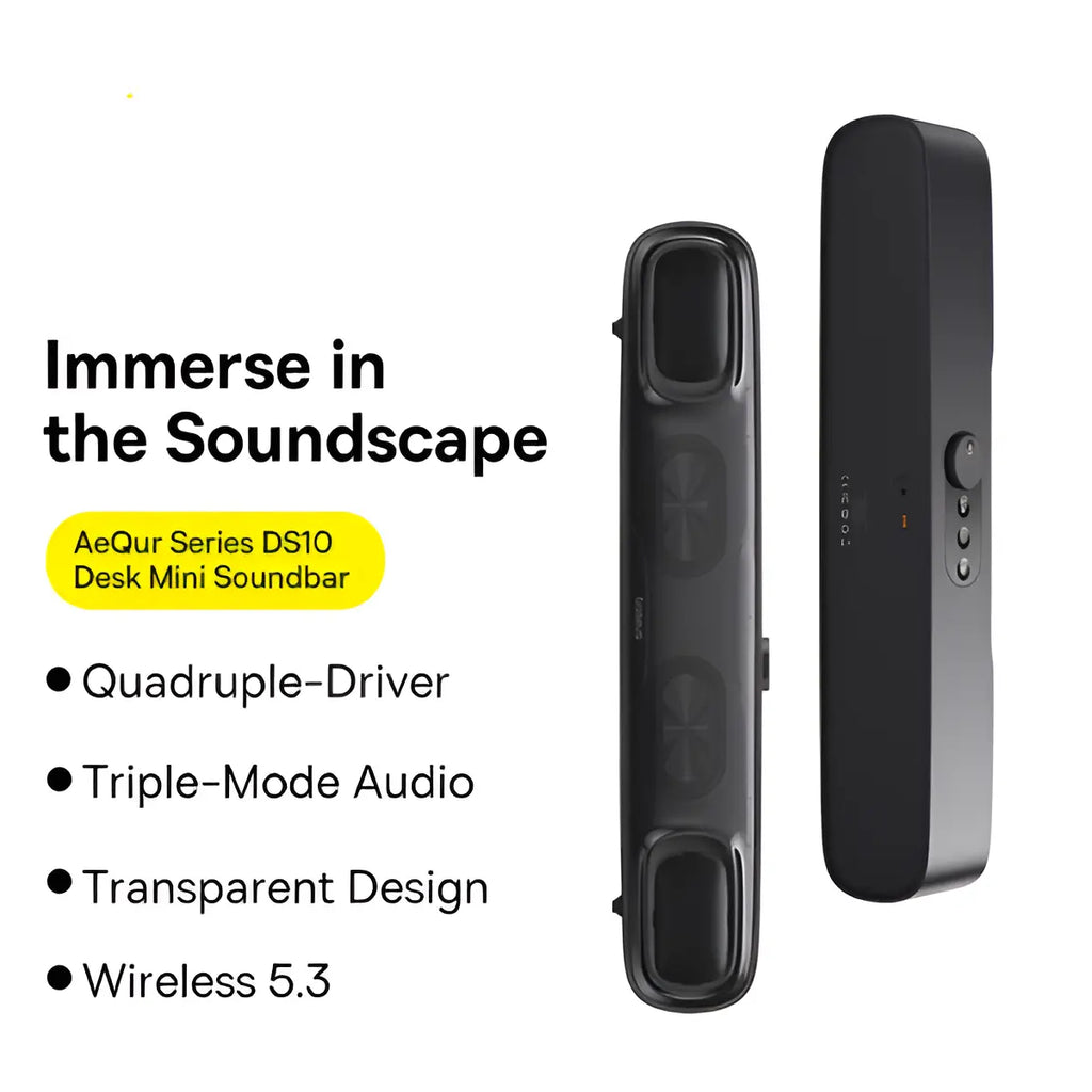 Baseus AeQur DS10 Mini Bluetooth Soundbar - Black