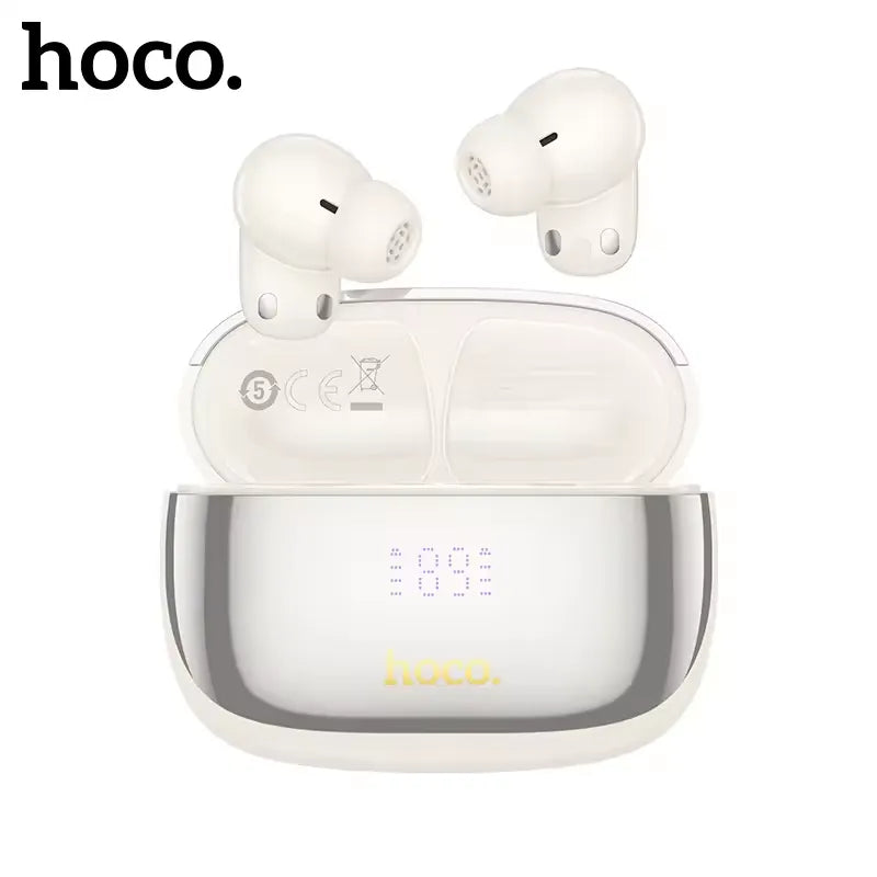 HOCO EQ20 ANC ENC Wireless Earbuds Milky White detail