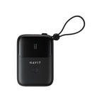 HAVIT PB5215 10000mAh Display Power Bank With Usb-C & Lightning Cable - Black