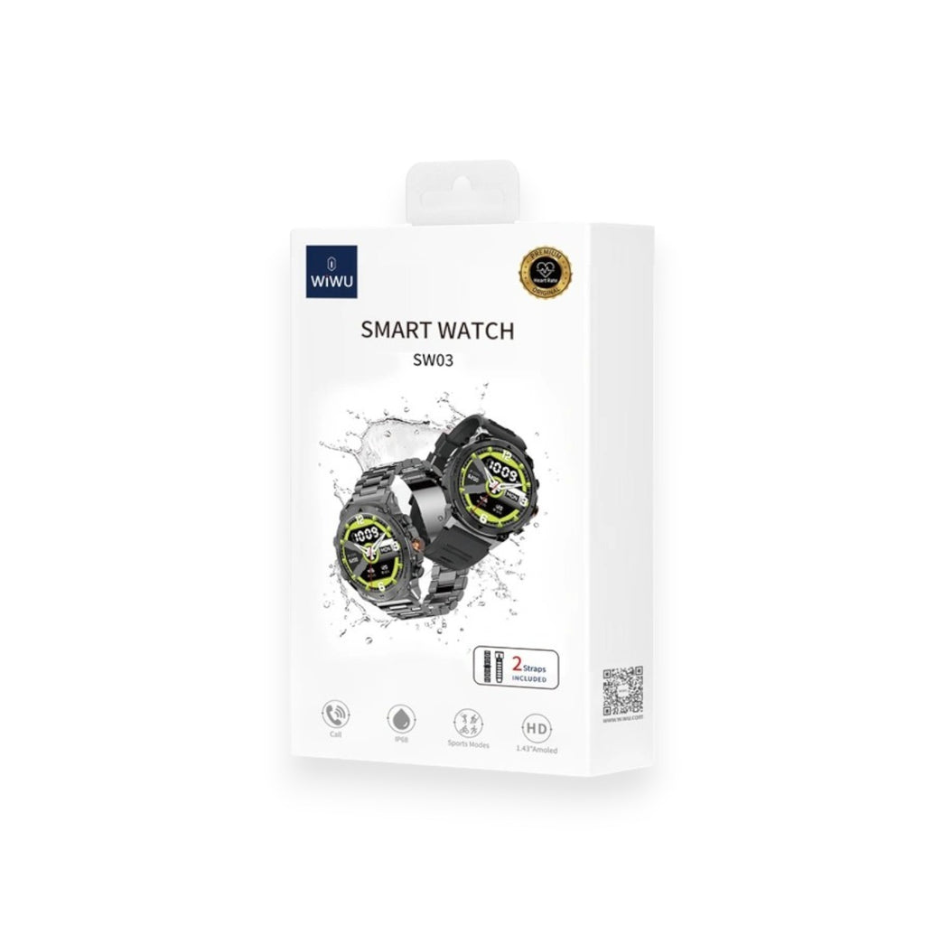 WiWU SW03 IPX68 Smart Watch - Black
