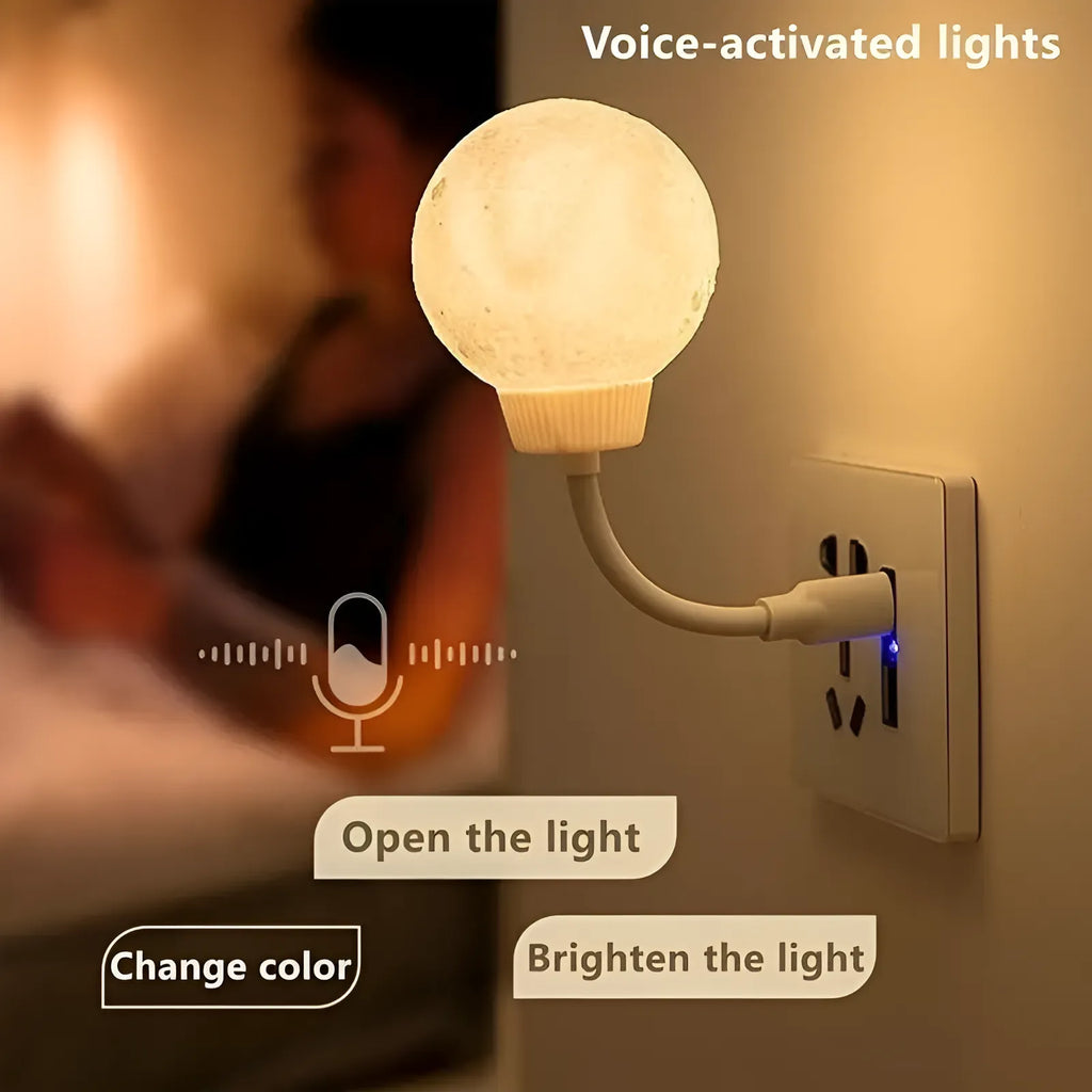Moon Light Voice Controlled LED Lamp