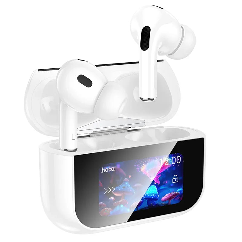 Hoco EW79 Bright ANC Touch Screen Bluetooth Earbuds - White