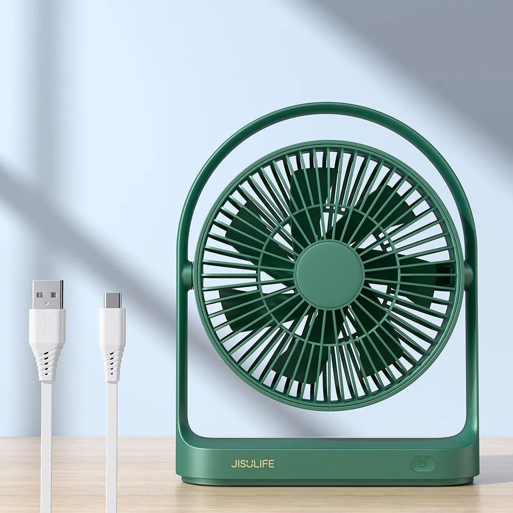 JISULIFE FA19 4000mAH USB Portable Rechargeable Fan - Green