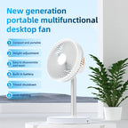 P6 Rechargeable USB Desktop Fan- White