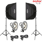 Godox Softbox Lighting Setup for YouTube Home Studio, Live streaming Combo Set- Softbox, Light Holder, Tripod Stand Full Setup (1 side)