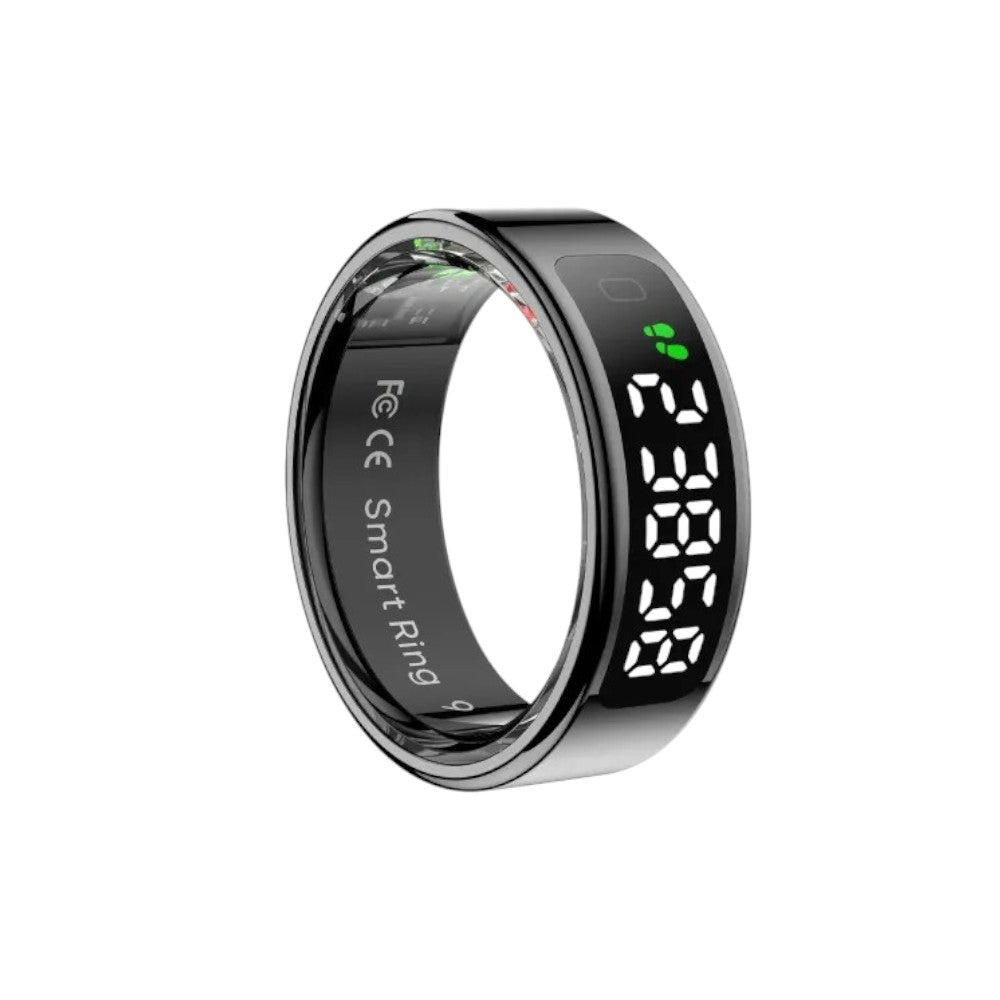 COLMI R12 Smart Ring with Display Screen and Touch - Black (Ring Size - 10)