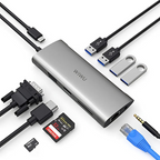 WiWU Alpha A11 in 1 USB Type C HUB - Gray