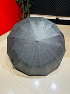 Premium 12-Ribs Automatic Open/Close Wooden colour Handle Umbrella