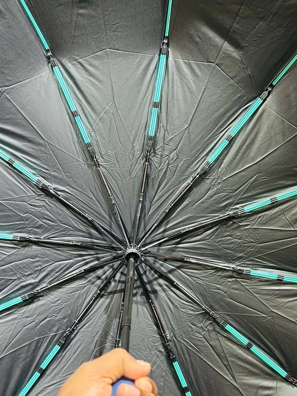 Premium 12-Ribs Automatic Dual-Person Umbrella with Fiber Handle