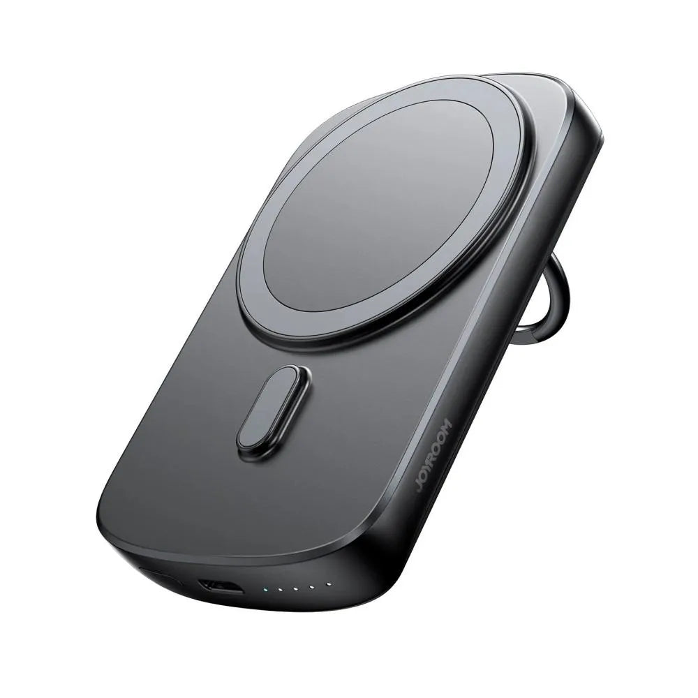 Joyroom JR-W030 20W 6000mAh Magnetic Wireless Power Bank with Ring Holder- Black Color