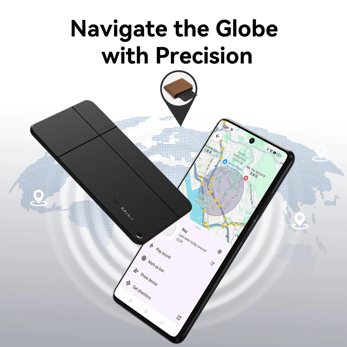 MiLi MiCard Pro Duo Anti-Loss Digital Business Card & Wallet Tracker