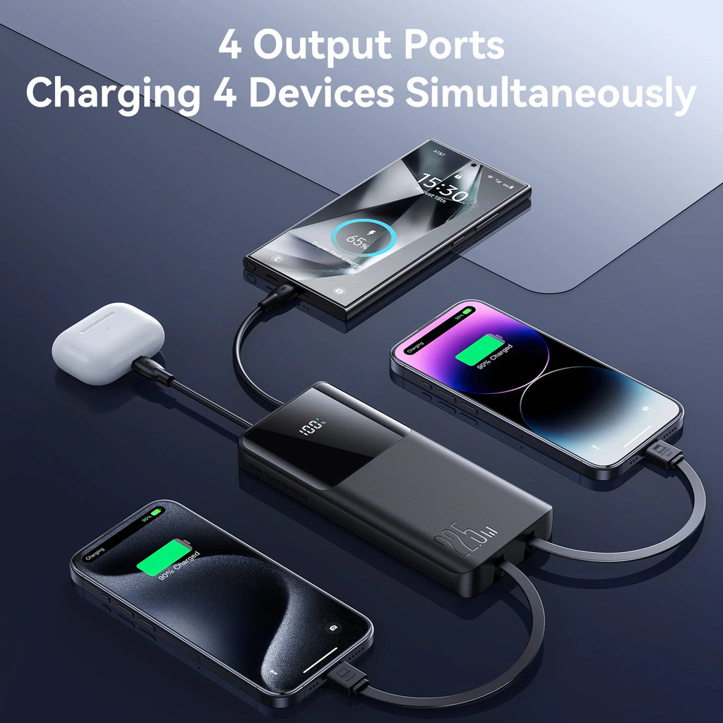 Joyroom JR-PBF19 22.5W Fast Charging Power Bank - 10000mAh Quad Output Portable Charger
