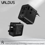 VALDUS 33W GaN Universal Travel Adapter (VL33) – All-in-One Global Plug