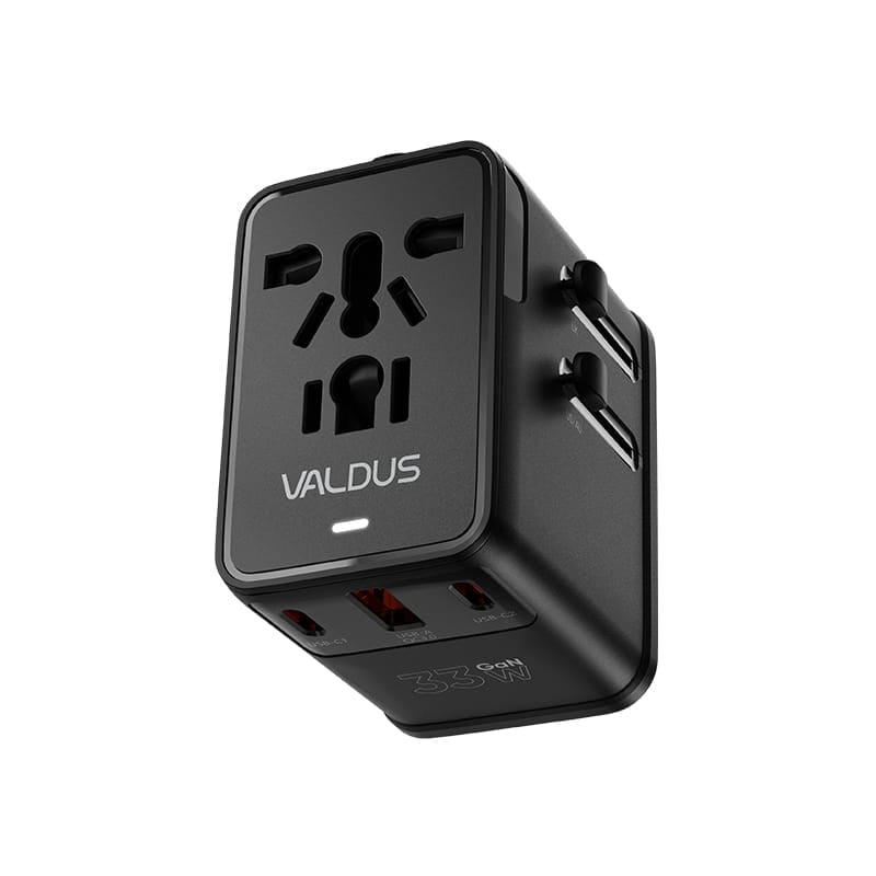 VALDUS 33W GaN Universal Travel Adapter (VL33) – All-in-One Global Plug