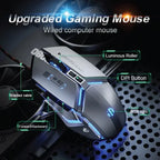 Inphic W2 Ⅱ Silent Wired Gaming Mouse - Black