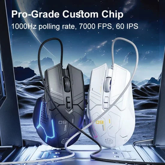 Inphic PG9 AI Design Wired Gaming Mouse - Black