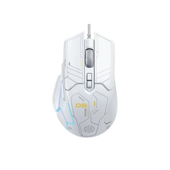 Inphic PG9 AI Design Wired Gaming Mouse - White