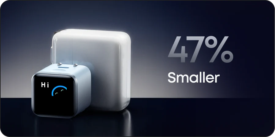Anker Nano 45W GaN Fast Charger with Smart Display (A121D)