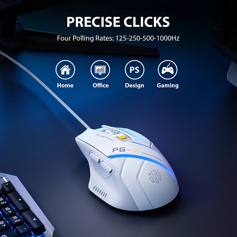 Inphic PG1 Wired and RGB Gaming Mouse