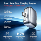 Smart Auto Stop Full Charging Adapter Overcharge Protection – AI Powered Auto Eject USB-C for Smartphone,Laptop Tablet