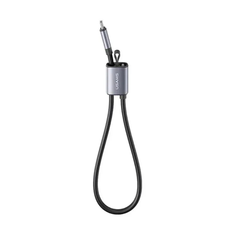 USAMS SJ784 U97 60W Type-C to Type-C Lanyard Fast Charging Data Cable (30cm)