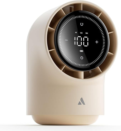 Aecooly Tb01 Touch Control Desk Fan, 100 Speeds Quiet Bedroom Digital Display 8000mAh