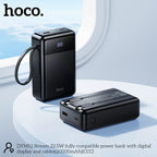 Hoco DYM12 22.5W Fully Compatible 20000mAh Power Bank with Built-in Cables