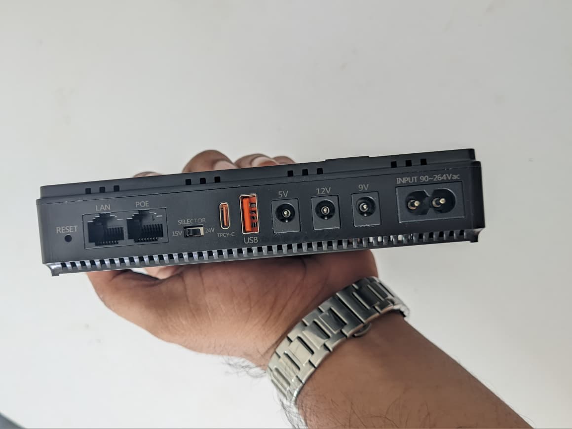 JIMOX JM-01 Multi-Output Mini UPS for Router & ONU (10400mAh, Fast Charging)