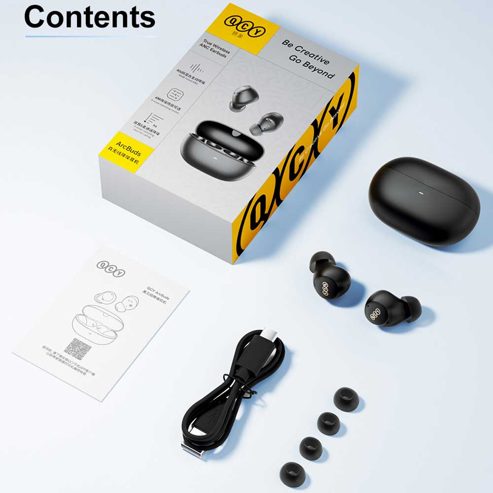QCY HT07 ANC TWS Earbuds (Best Deal) - Black Color
