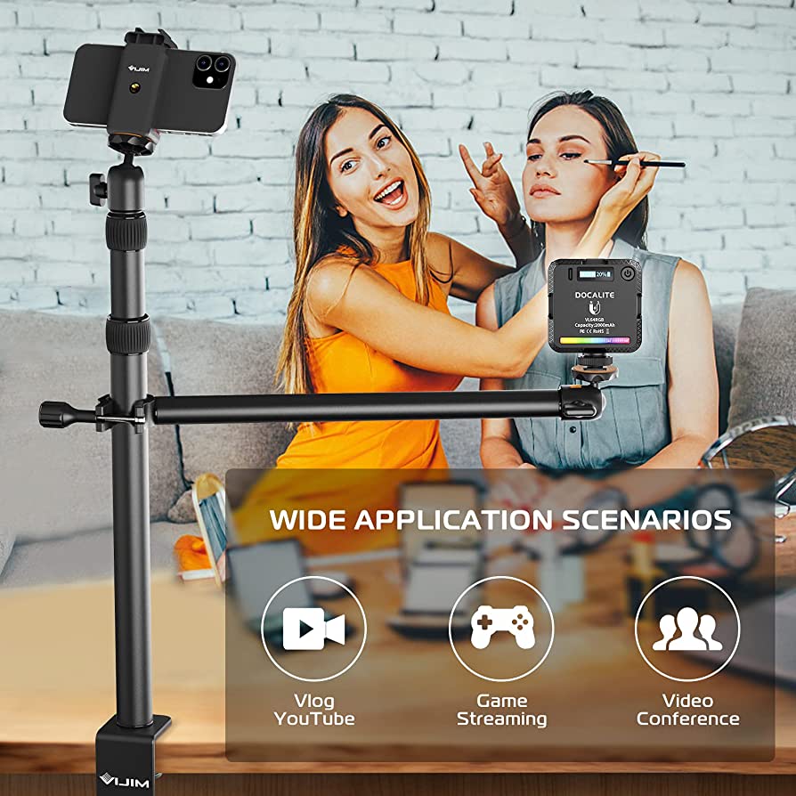 New! Overhead Desk Mount Stand for DSLR, DSLR & Ring Lights (Ulanzi VIJIM-LS02)